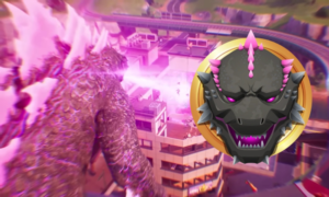 Medalhão de Godzilla em Fortnite