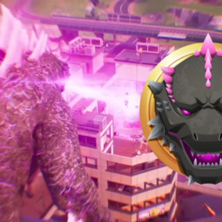 Medalhão de Godzilla em Fortnite